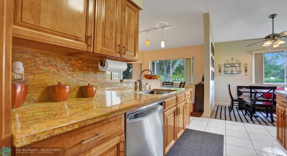 granite and stainless steel appliances