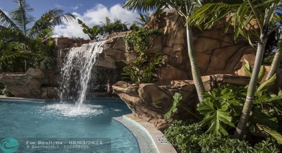 WATER FALL IN COMMUNITY POOL