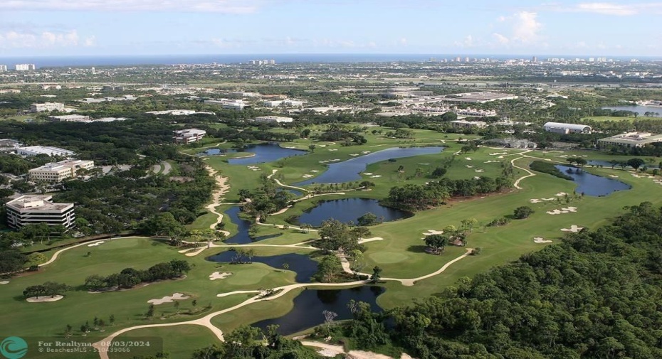 AERIAL VIEW OF GOLF COURSE
