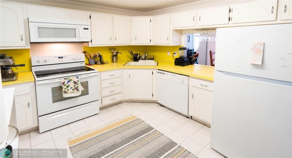 Kitchen with window to dining room