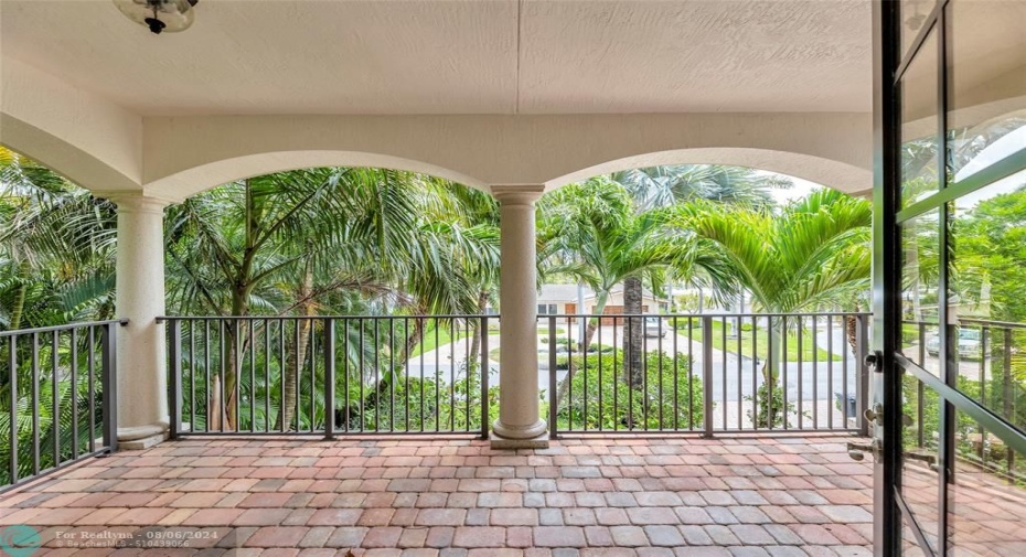 Large and spacious front balcony from master bedroom