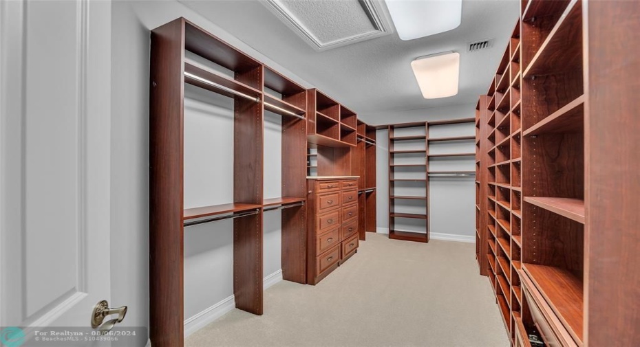 Walk in closet #2 of the huge master bedroom closets