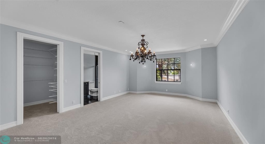 Bedroom 4 with gorgeous black chandelier