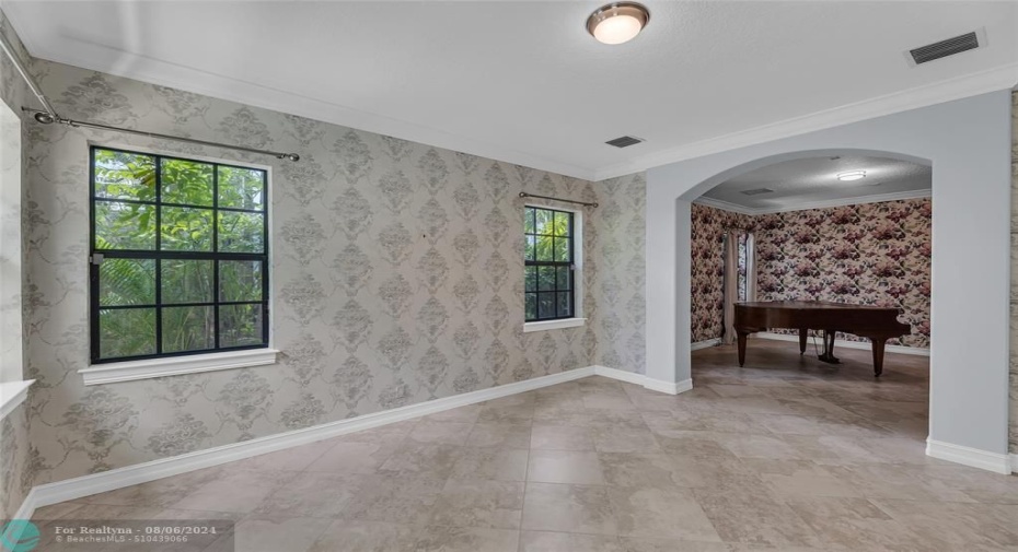 Dining room and formal living room with great natural light