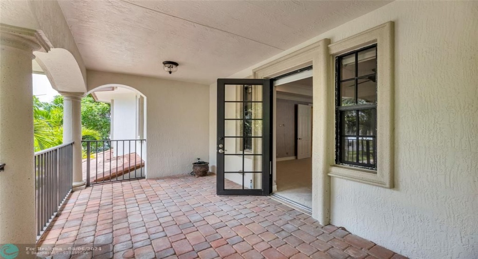 Master Bedroom balcony is huge and spacious with pavered flooring