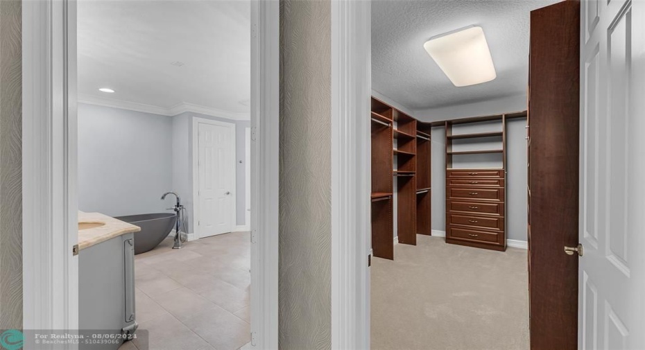 Two huge walk in closets and large spacious bathroom offered in master suite