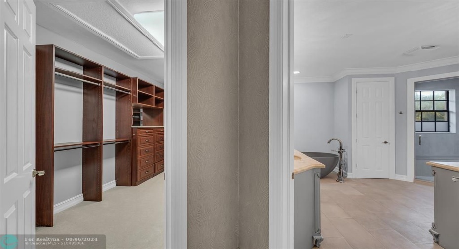 Additional walk in closet located on the other side of bathroom for his and hers closest