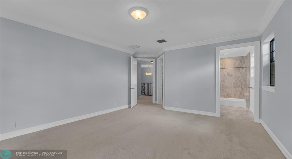 Third bathroom with en-suite bathroom and crown molding