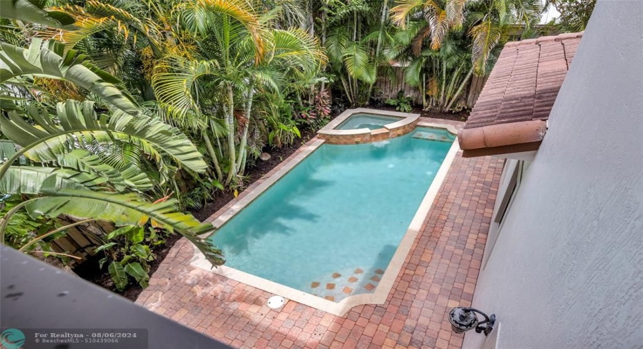 Tropical and private pool and spa is the perfect place to relax and entertain