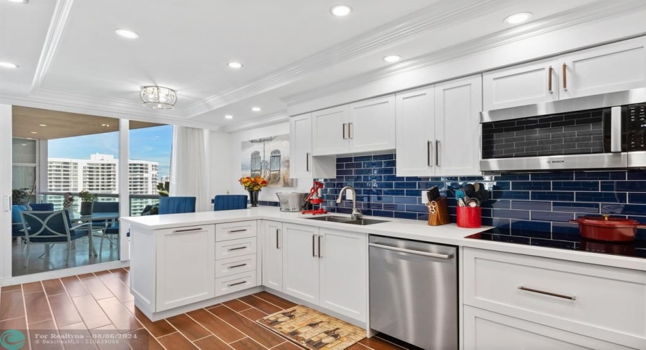 Kitchen has direct access to balcony