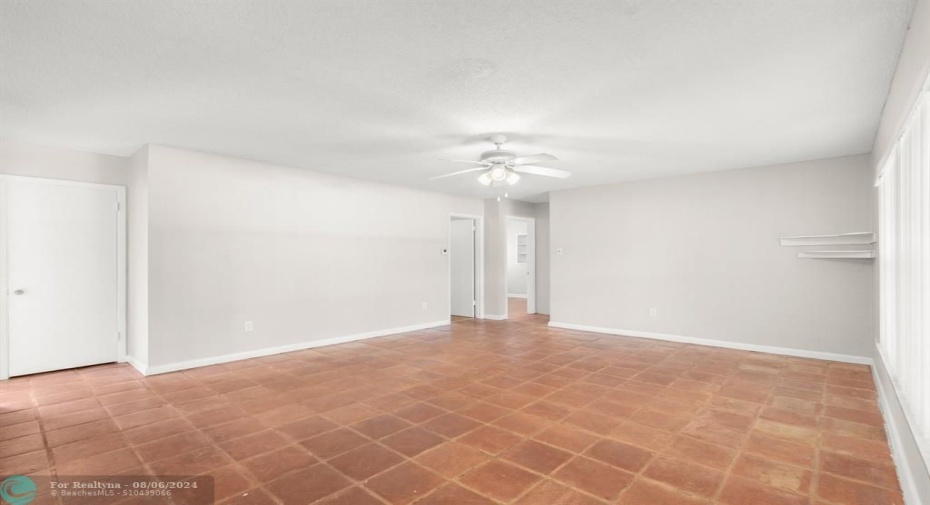 Living Room Dining Room with view of Hallway to Bedrooms #2 and #3