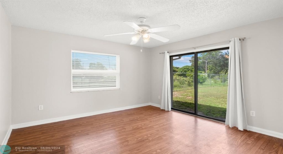 Bedroom #1 with Sliding Glass Doors