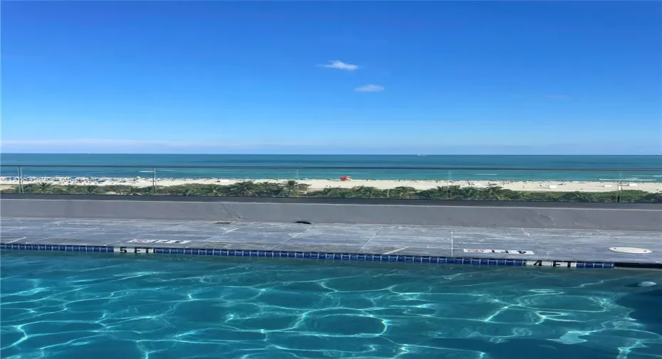 Rooftop pool and lounge area