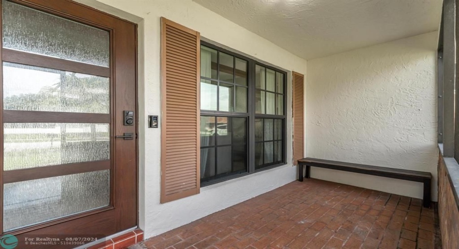 Screened front porch