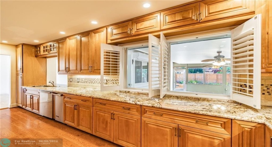 Chef's kitchen with lots of storage and counter space