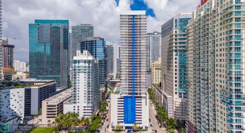 Street View of BuildingSleek 43 story high rise