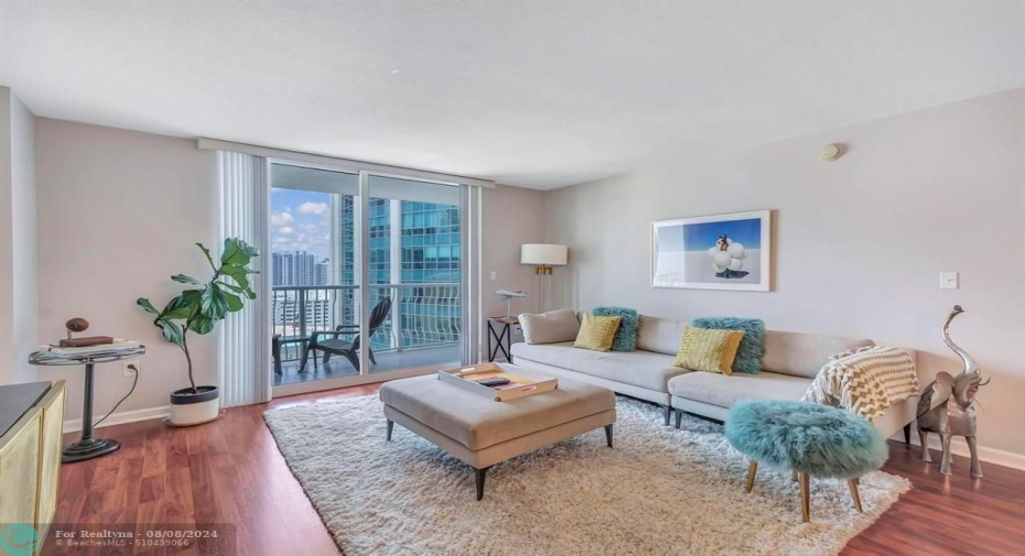 Living Room with Balcony Access