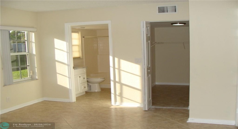 Master Bedroom showing Bathroom and Closet