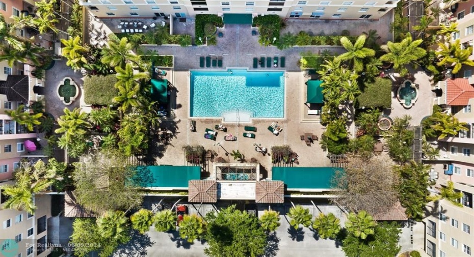 Aerial of pool.