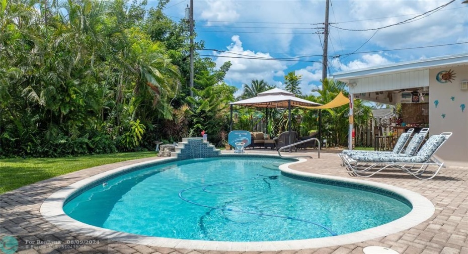 17x35 kidney shaped saltwater pool