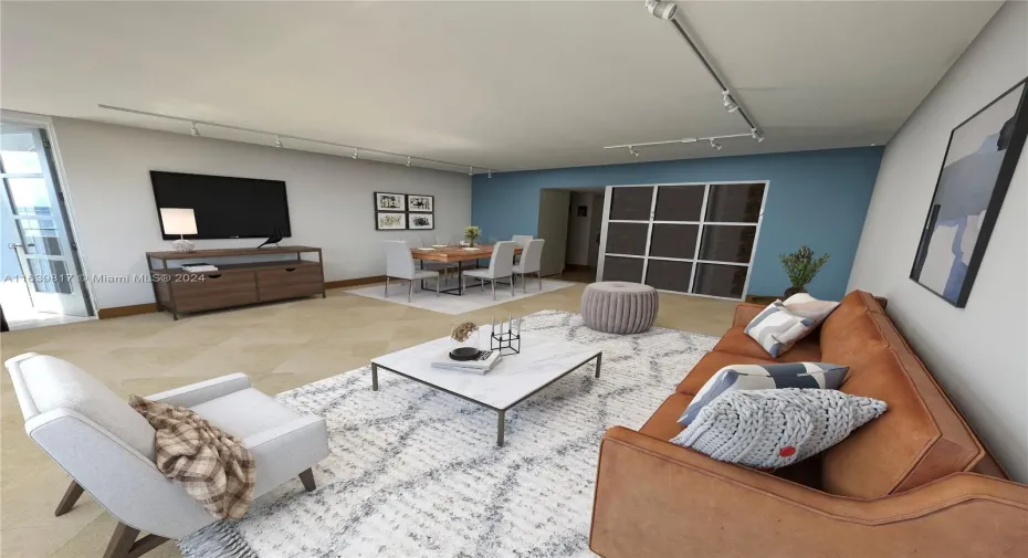 Living Room/Dining Room
virtually staged