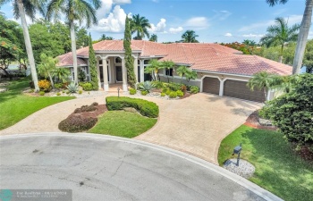 Front of house-circular driveway