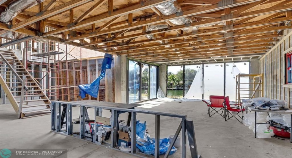 Kitchen and Family Room View