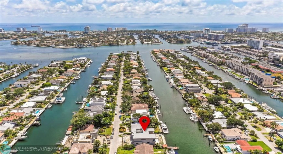 East View of Intracoastal Sandbar and Atlantic Ocean