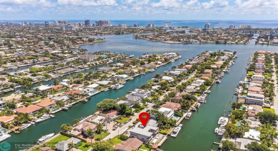 Northeast View of Intracoastal Sandbar and Atlantic Ocean