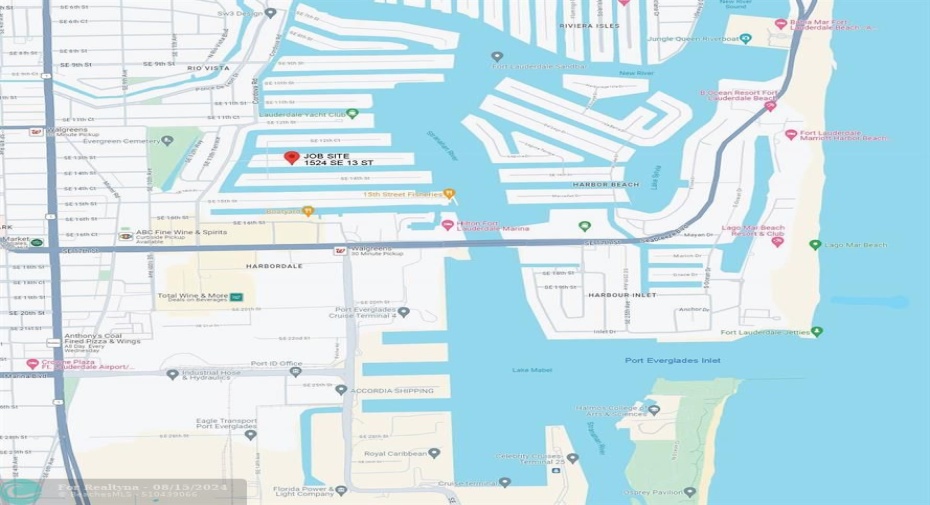 Site Location and Port Everglades Inlet