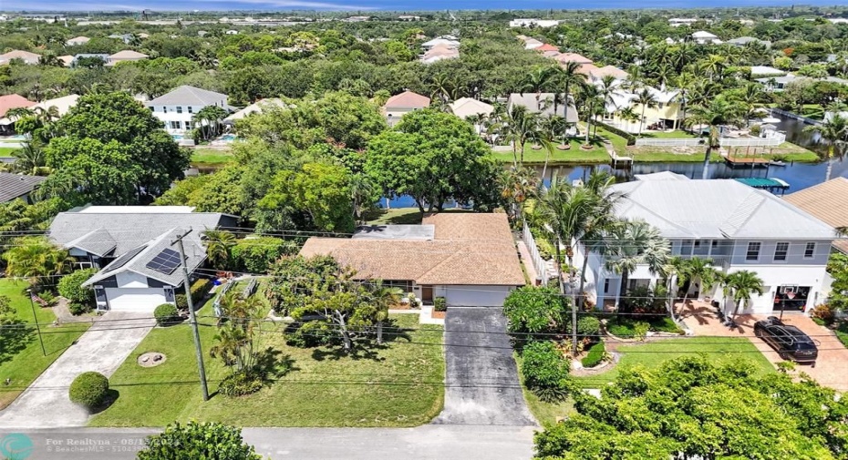 drone view facing west