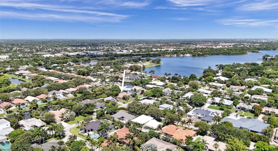 Drone view facing north west