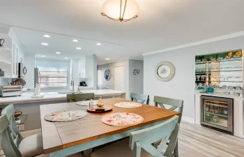 Gorgeous photo showing countertop, cabinets, kitchen appliances