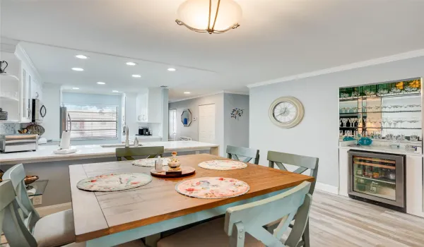 Gorgeous photo showing countertop, cabinets, kitchen appliances