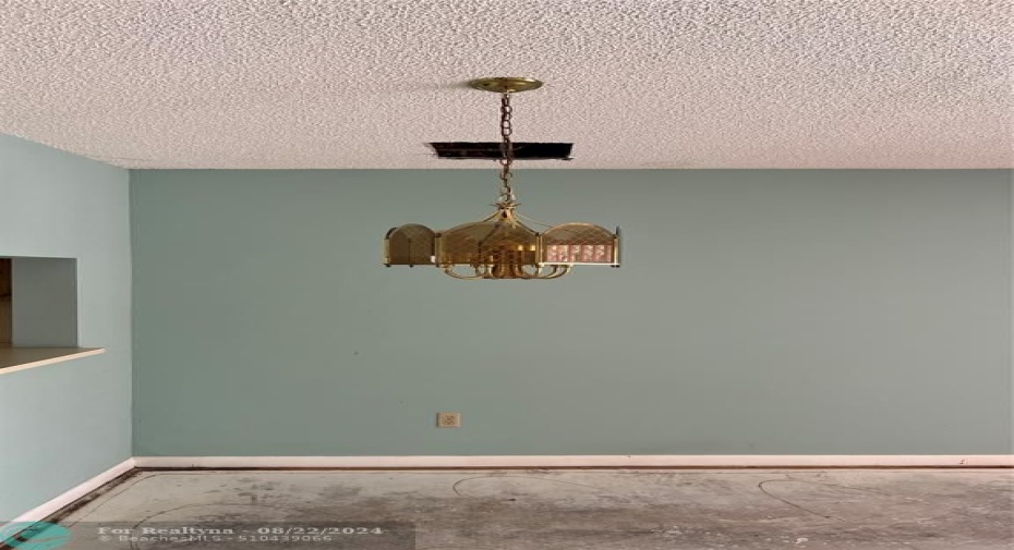 Ceiling damage needs to be repaired