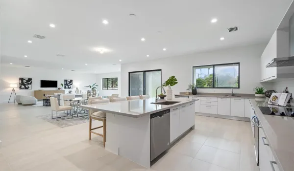 View from Kitchen to Family Room