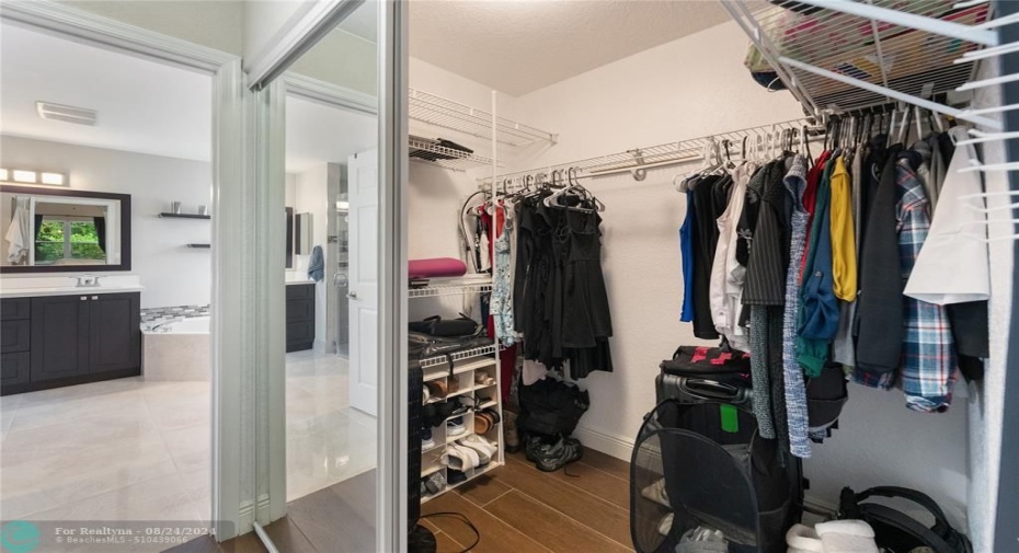 His and Hers Walk-in Closets