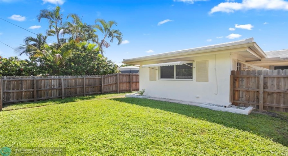 Fenced front yard