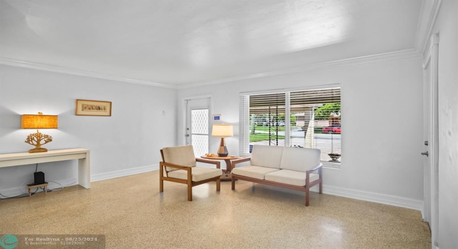 Living room with terrazzo