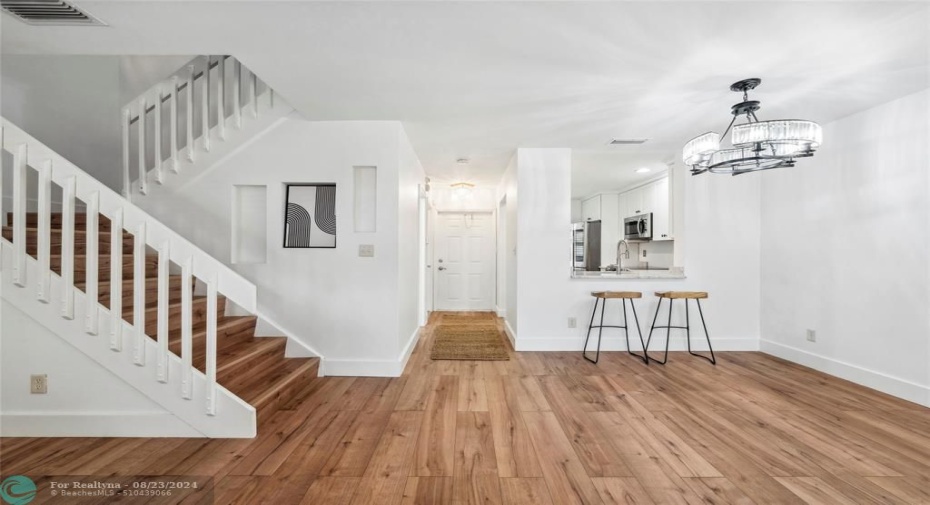 Interior Design Featuring Stairway to Second Floor