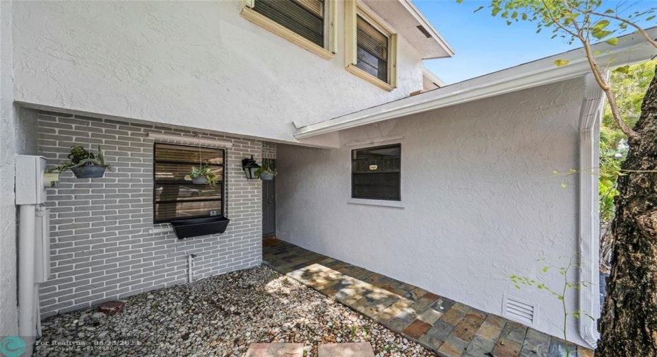 Front Door Entrance with Garden Area