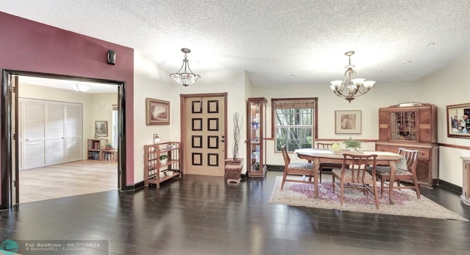 Double French door lead to the 3rd bedroom which is actually used as a den/office with closets.