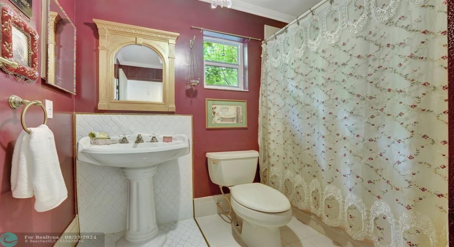 You'll feel like you're at a luxurious European Inn, but no, your own charming 2nd bathroom.