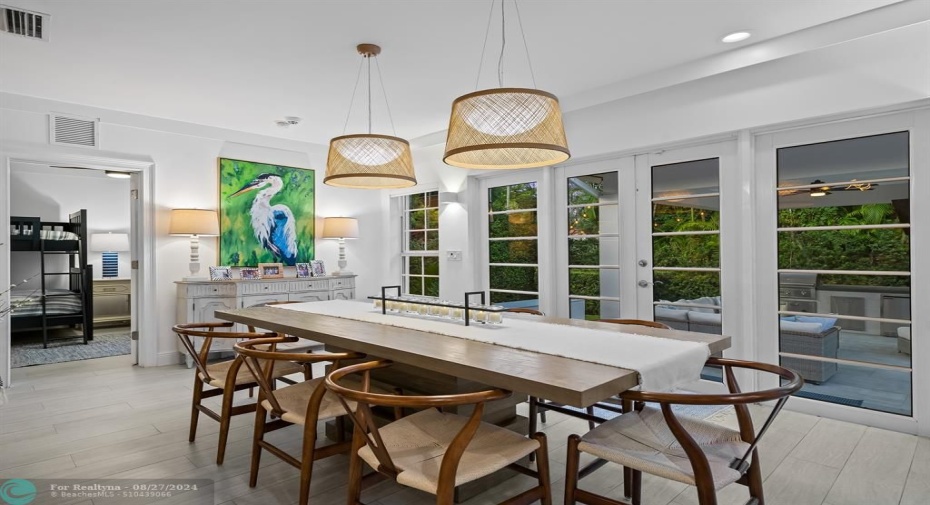 French Door Dining Space