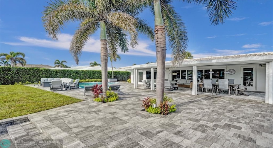 New pool & Lanai with hurricane impact electric shutters