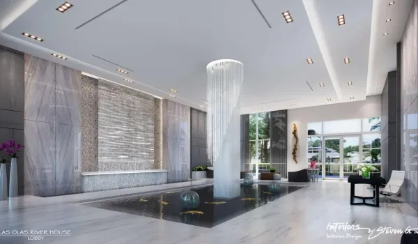 Stunning KOI Pond Lobby Entry w/Waterfall