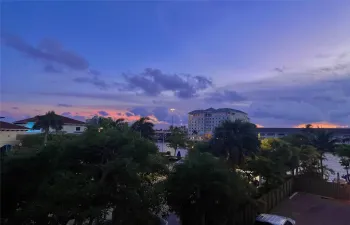 Sunset view from balcony