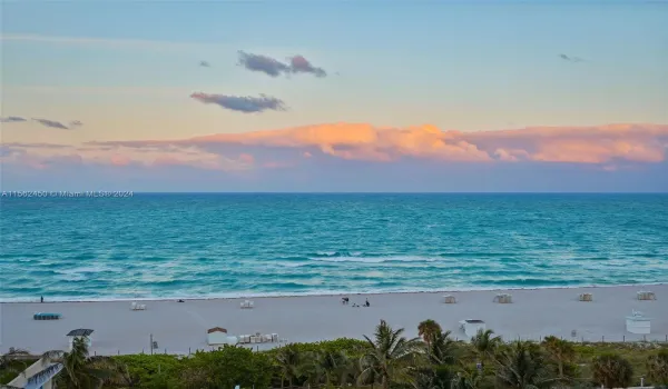 sunset colors over the ocean