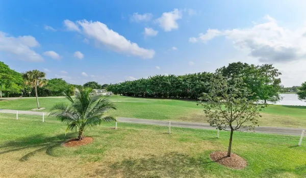 Beautiful Golf course view  from screened in patio.