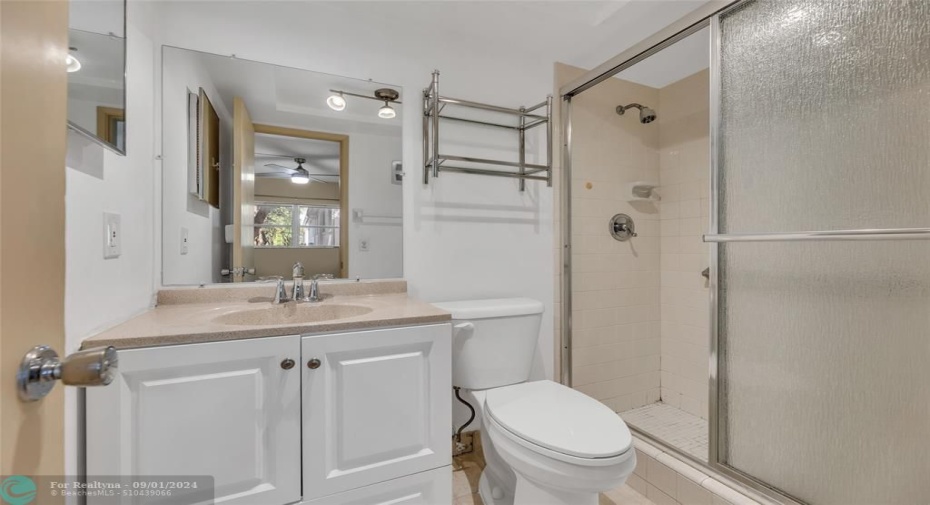 Master bathroom with walk in shower